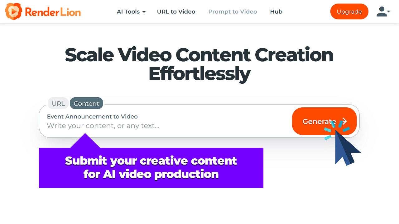 Submit your creative content for video production