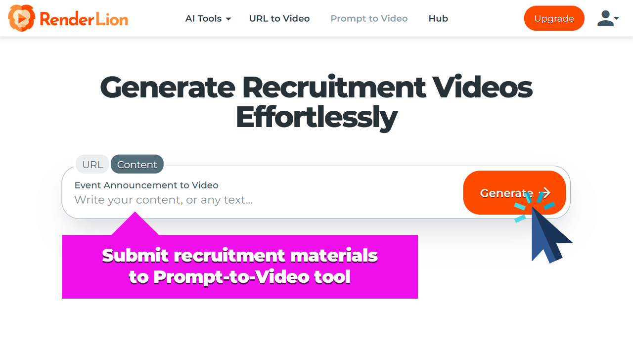 Submit recruitment materials to Prompt-to-Video tool