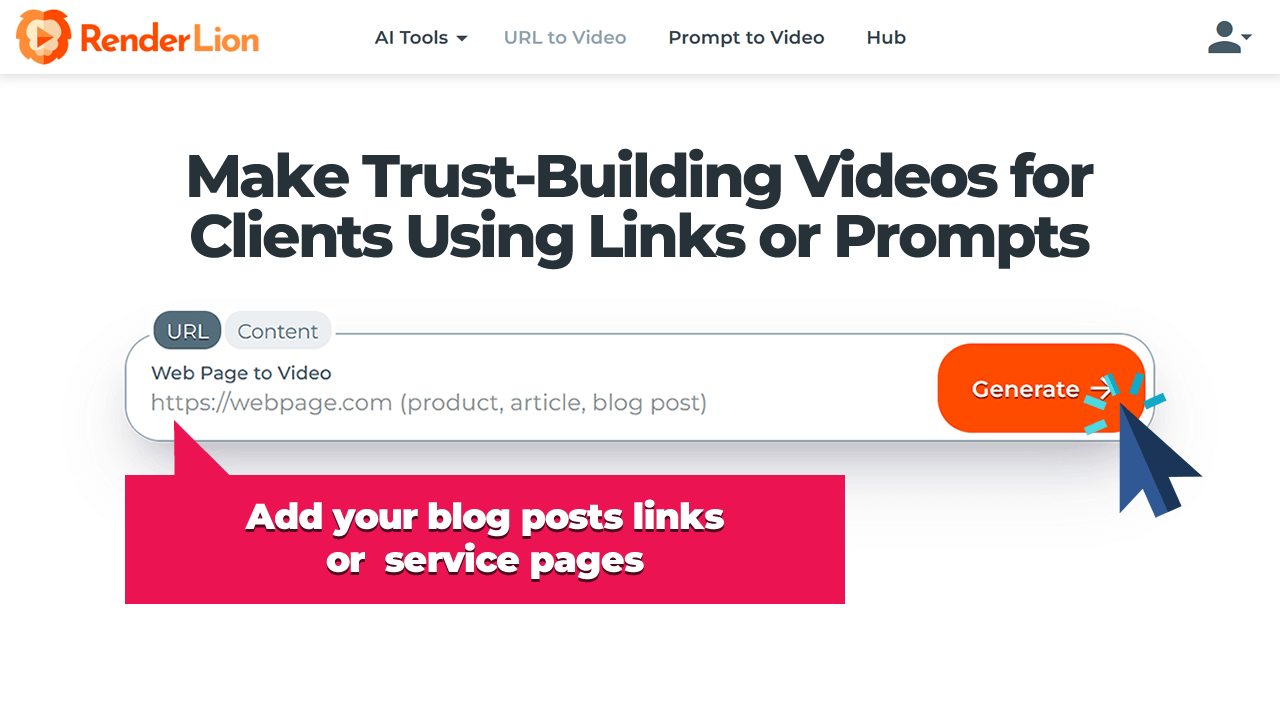 Add your blog posts links or service pages